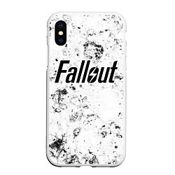 Чехол iPhone XS Max матовый Fallout dirty ice, цвет: 3D-белый