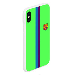 Чехол iPhone XS Max матовый Barcelona fc sport line, цвет: 3D-белый — фото 2