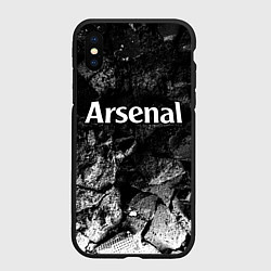 Чехол iPhone XS Max матовый Arsenal black graphite