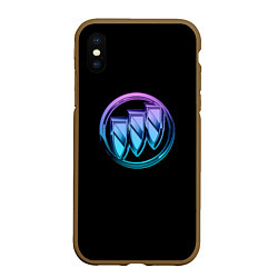 Чехол iPhone XS Max матовый Buick logo neon