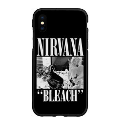 Чехол iPhone XS Max матовый Nirvana first album, цвет: 3D-черный