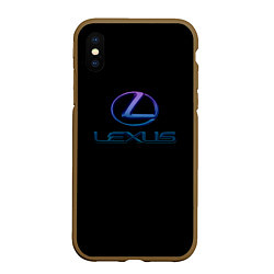 Чехол iPhone XS Max матовый Lexus авто неон