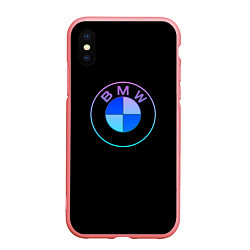 Чехол iPhone XS Max матовый BMW neon logo