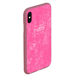 Чехол iPhone XS Max матовый Pink Paris, цвет: 3D-малиновый — фото 2