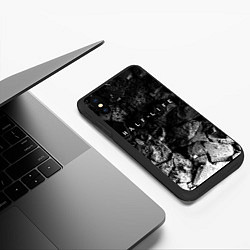 Чехол iPhone XS Max матовый Half-Life black graphite, цвет: 3D-черный — фото 2