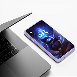 Чехол iPhone XS Max матовый Ku Ori and the Will of the Wisps, цвет: 3D-светло-сиреневый — фото 2