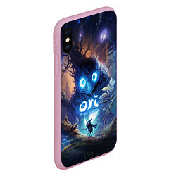 Чехол iPhone XS Max матовый Ku Ori and the Will of the Wisps, цвет: 3D-розовый — фото 2