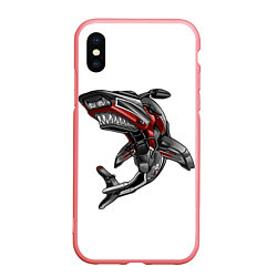 Чехол iPhone XS Max матовый Moto shark, цвет: 3D-баблгам