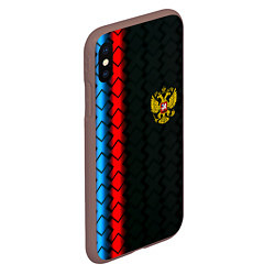 Чехол iPhone XS Max матовый Россия спорт герб, цвет: 3D-коричневый — фото 2