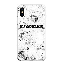 Чехол iPhone XS Max матовый Evangelion dirty ice, цвет: 3D-белый
