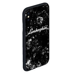 Чехол iPhone XS Max матовый Lamborghini black ice, цвет: 3D-черный — фото 2