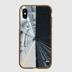 Чехол iPhone XS Max матовый Метро Москвы