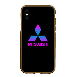 Чехол iPhone XS Max матовый Mitsubishi gradient