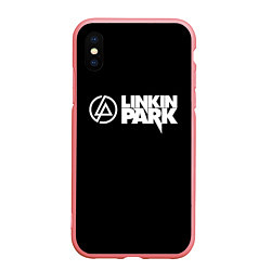 Чехол iPhone XS Max матовый Linkin park logo rock music