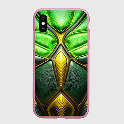 Чехол iPhone XS Max матовый Зеленый текстурный костюм из кожи