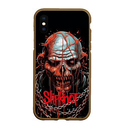 Чехол iPhone XS Max матовый Slipknot зомби в цепи