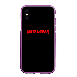 Чехол iPhone XS Max матовый Metal gear red logo