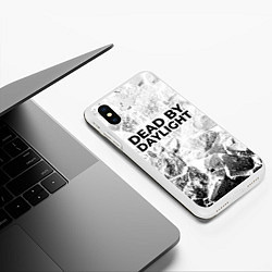 Чехол iPhone XS Max матовый Dead by Daylight white graphite, цвет: 3D-белый — фото 2
