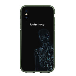 Чехол iPhone XS Max матовый Broken bones