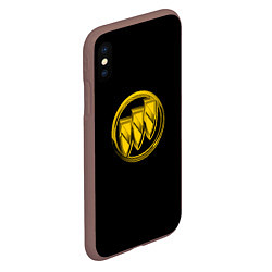 Чехол iPhone XS Max матовый Buick logo yellow, цвет: 3D-коричневый — фото 2