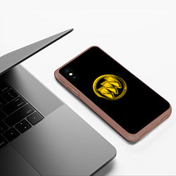 Чехол iPhone XS Max матовый Buick logo yellow, цвет: 3D-коричневый — фото 2