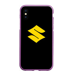 Чехол iPhone XS Max матовый Suzuki logo yellow