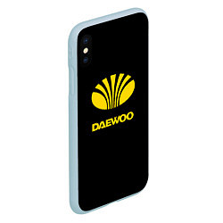 Чехол iPhone XS Max матовый Daewoo logo yellow, цвет: 3D-голубой — фото 2