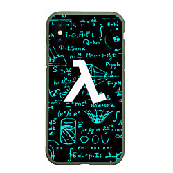 Чехол iPhone XS Max матовый Half life matematic freeman, цвет: 3D-темно-зеленый