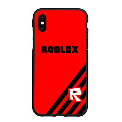 Чехол iPhone XS Max матовый Roblox geometry game, цвет: 3D-черный