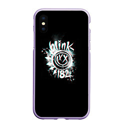 Чехол iPhone XS Max матовый Blink-182 glitch