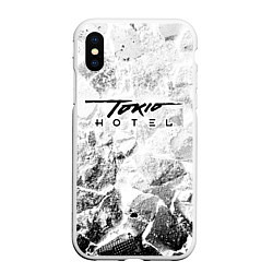 Чехол iPhone XS Max матовый Tokio Hotel white graphite, цвет: 3D-белый