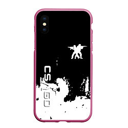 Чехол iPhone XS Max матовый Контра белые лого