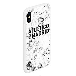 Чехол iPhone XS Max матовый Atletico Madrid dirty ice, цвет: 3D-белый — фото 2