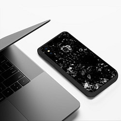 Чехол iPhone XS Max матовый The Callisto Protocol black ice, цвет: 3D-черный — фото 2