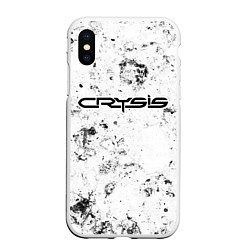 Чехол iPhone XS Max матовый Crysis dirty ice, цвет: 3D-белый