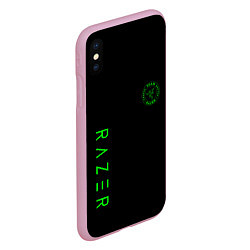 Чехол iPhone XS Max матовый Razer brend game, цвет: 3D-розовый — фото 2