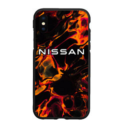 Чехол iPhone XS Max матовый Nissan red lava