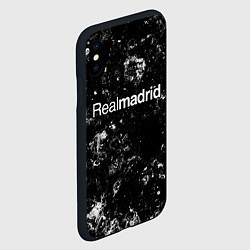 Чехол iPhone XS Max матовый Real Madrid black ice, цвет: 3D-черный — фото 2