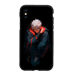 Чехол iPhone XS Max матовый Парень в темноте в стиле манга - manga dark