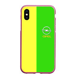 Чехол iPhone XS Max матовый Opel текстура