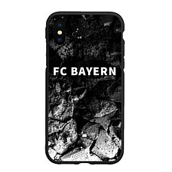 Чехол iPhone XS Max матовый Bayern black graphite