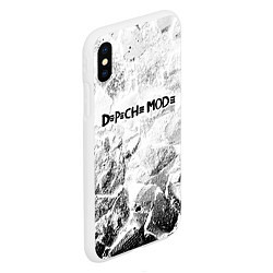 Чехол iPhone XS Max матовый Depeche Mode white graphite, цвет: 3D-белый — фото 2