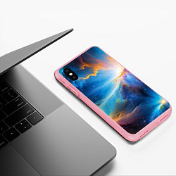 Чехол iPhone XS Max матовый Космический пейзаж - галактики, цвет: 3D-баблгам — фото 2