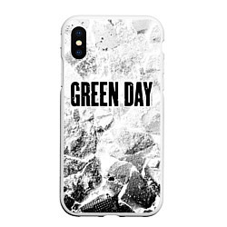 Чехол iPhone XS Max матовый Green Day white graphite, цвет: 3D-белый