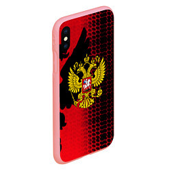 Чехол iPhone XS Max матовый Россия герб патриотический стиль, цвет: 3D-баблгам — фото 2