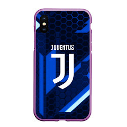 Чехол iPhone XS Max матовый Juventus sport geometry steel