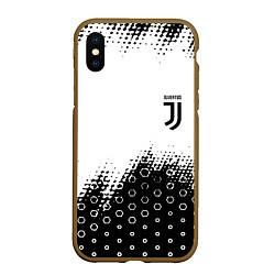 Чехол iPhone XS Max матовый Juventus sport steel, цвет: 3D-коричневый