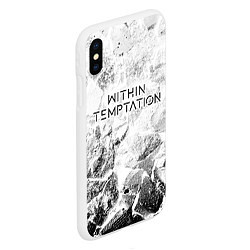 Чехол iPhone XS Max матовый Within Temptation white graphite, цвет: 3D-белый — фото 2