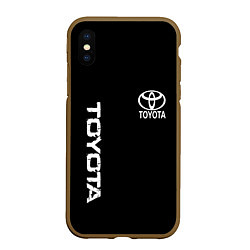 Чехол iPhone XS Max матовый Toyota logo white steel