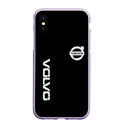 Чехол iPhone XS Max матовый Volvo white logo auto steel